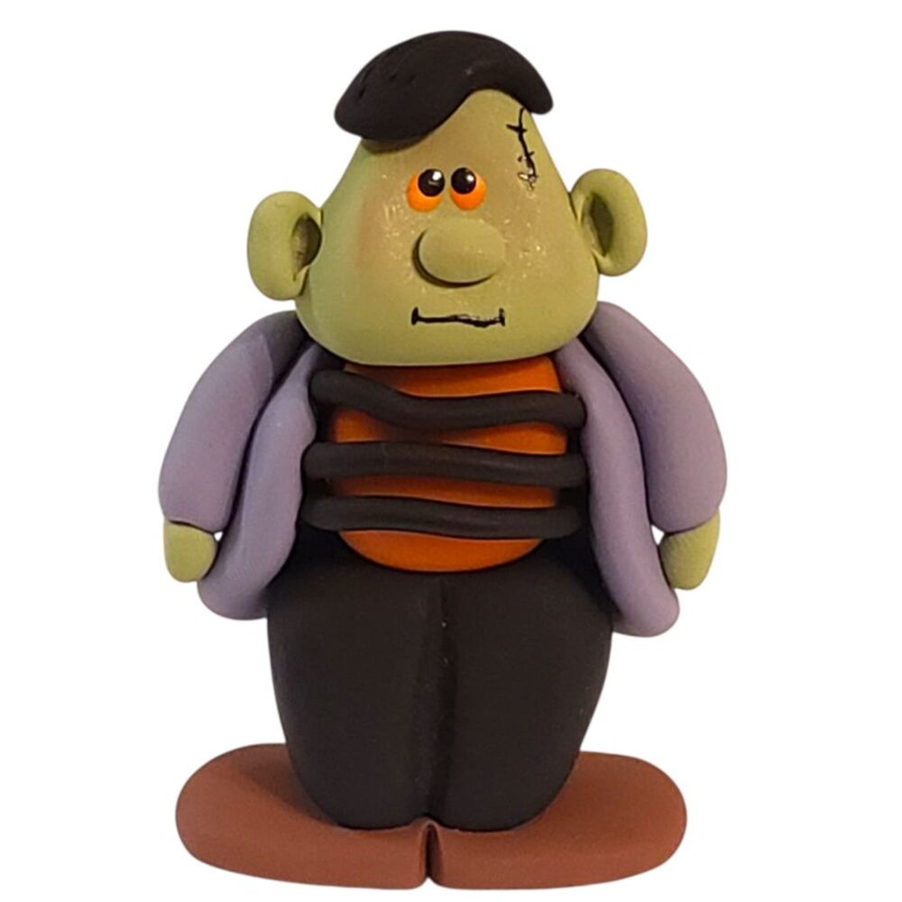 Frankenstein Monster Handmade with Polymer Clay Halloween Fall Decor